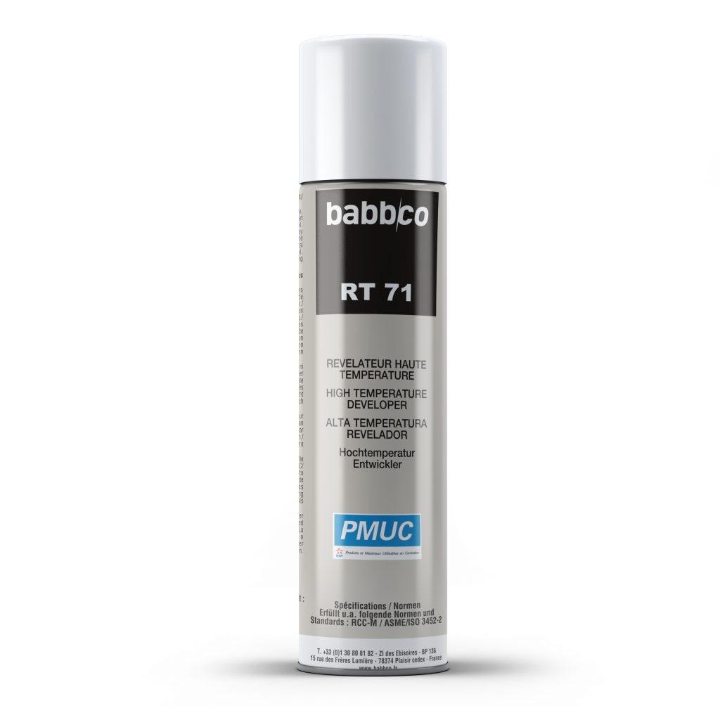 Sherwin Babbco RT71 high temperature penetrant.
