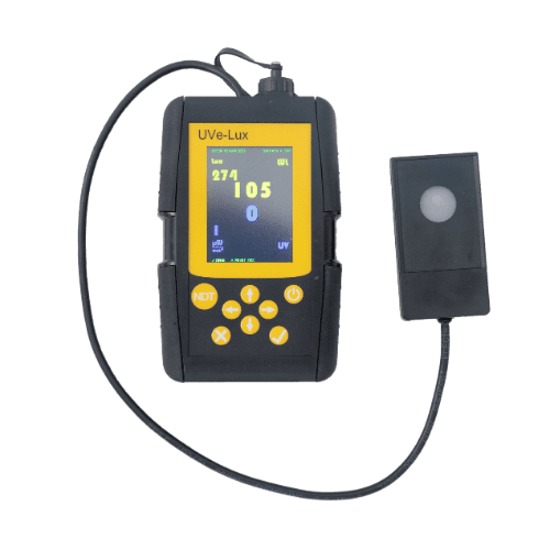 UVe-LUX Loan Radiography Meter in yellow and black to measure UVe.