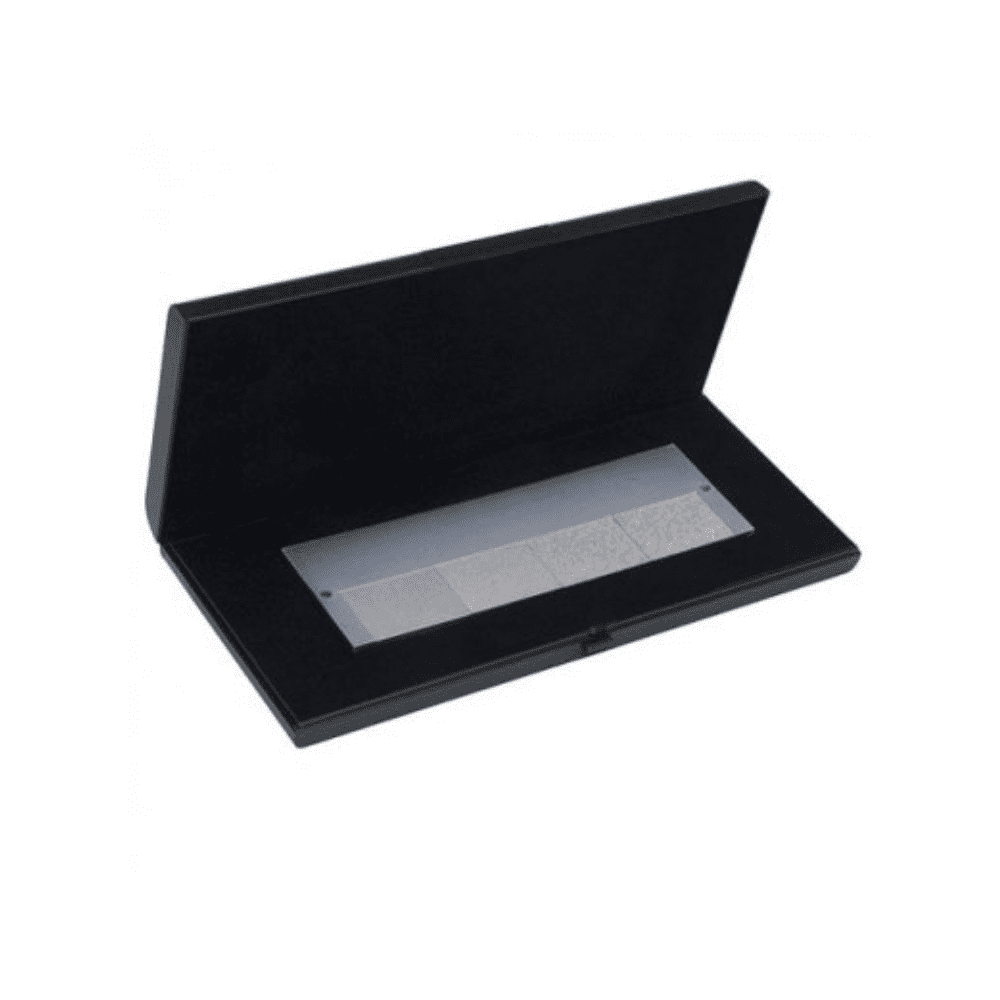 Penetrant Reference Block Type 2 ISO 3452-3 showing the block open for display.