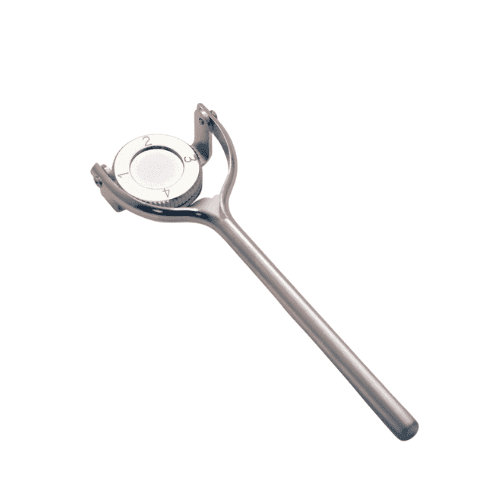 A silver berthold pentrameter indicator on display showing how the product looks to users.